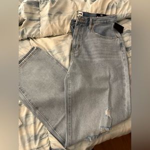 Only one non stretch ripped straight leg jean